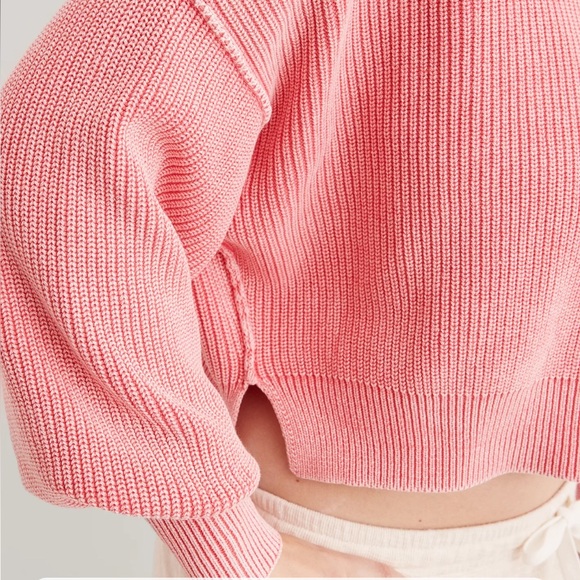 EUC🧡Aerie Beyond Cropped Sweater S Haute Coral - Picture 5 of 9
